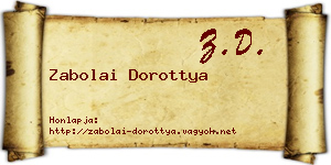 Zabolai Dorottya névjegykártya