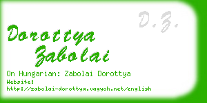 dorottya zabolai business card